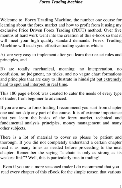 Product picture Forex Trading Machine